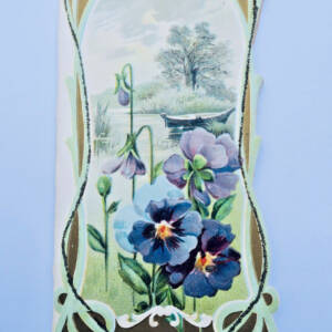 1 er avril petite carte gaufrée 66 x 120 mm.