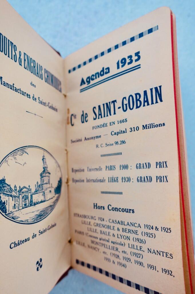 1935 Saint-Gobain Kalender für chemische Düngemittel