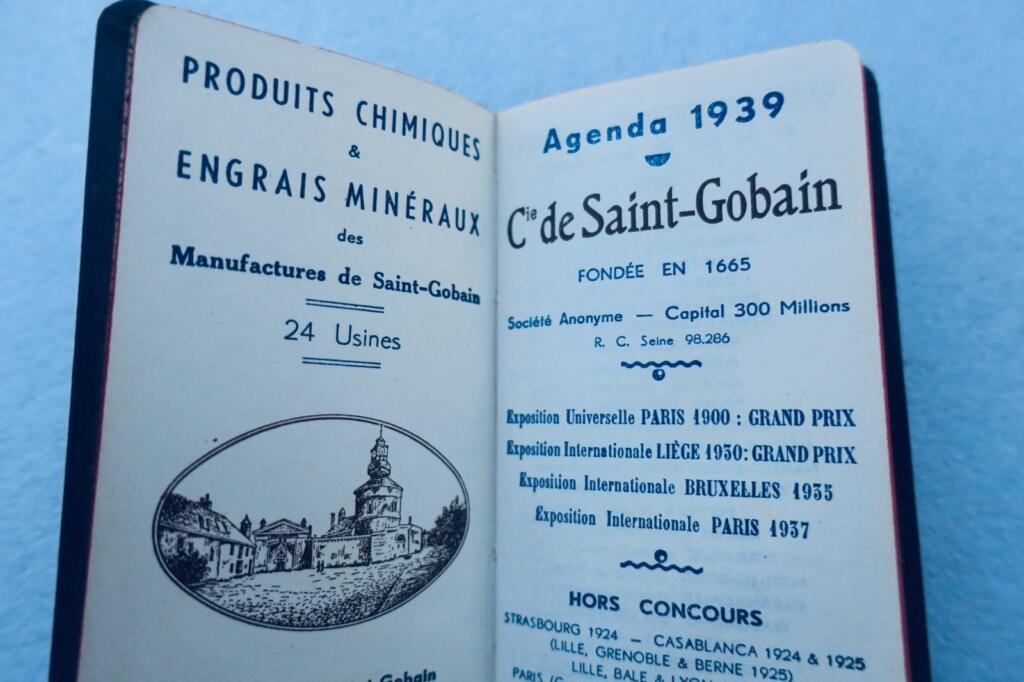 1939 Saint-Gobain chemical fertilizer calendar