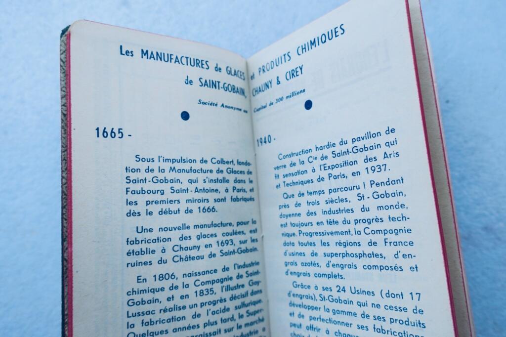 1940 calpin calendrier Engrais chimiques manufacture Saint-Gobain 74 x 125 mm.