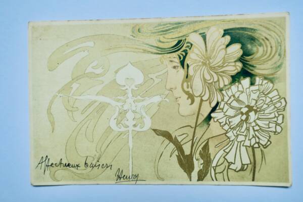 Art nouveau jugendstil jeune femme Moderne Art 1903
