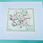Loire inférieure carte XVIIIè originale, rehaussée en couleur