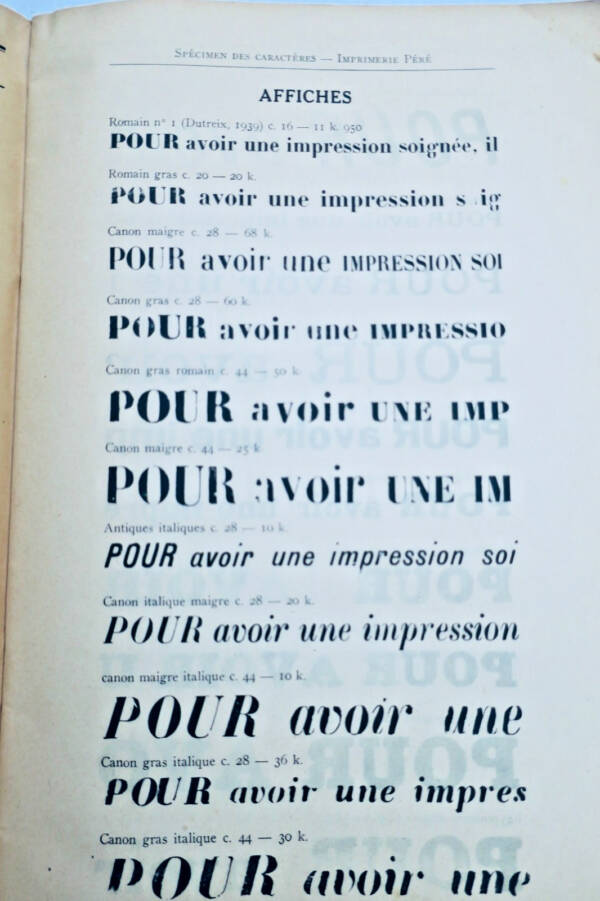 Péré Foundry Type Specimen