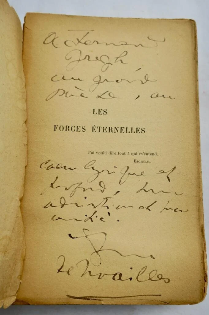 COMTESSE DE NOAILLES Les Forces éternelles + dédicace…