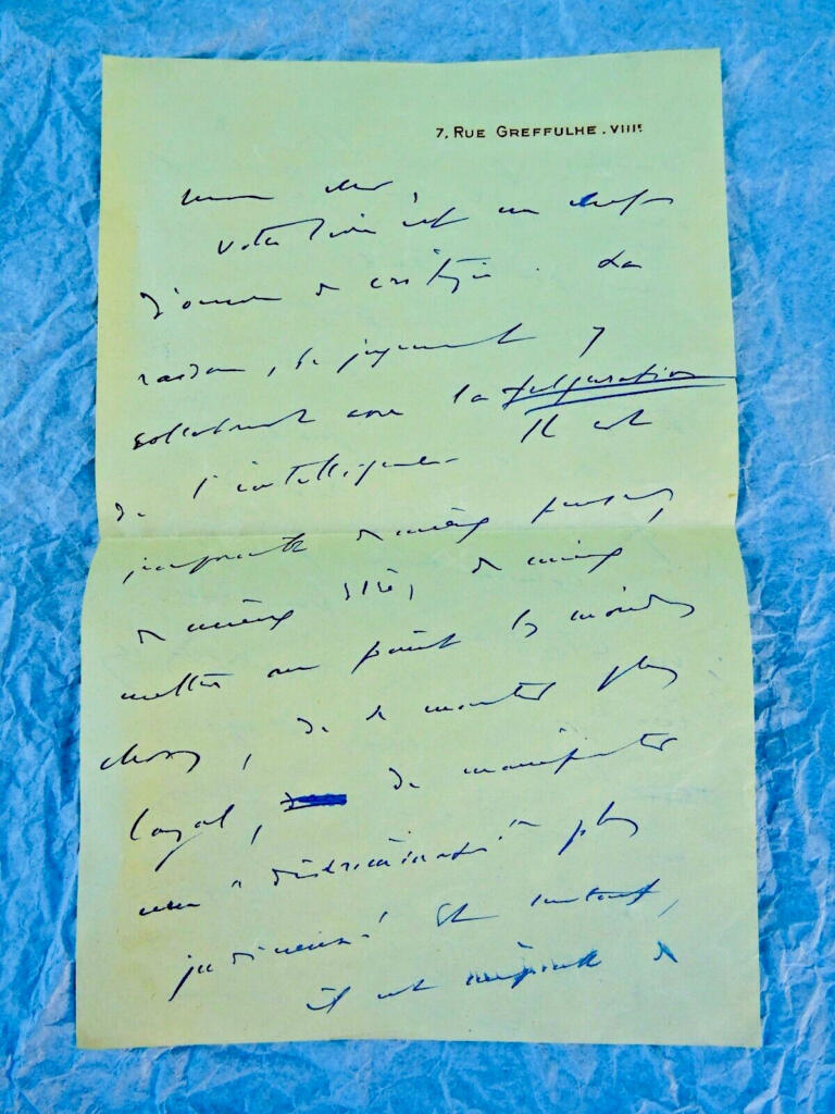 PROUST an Hahn: Seltenes Autograph