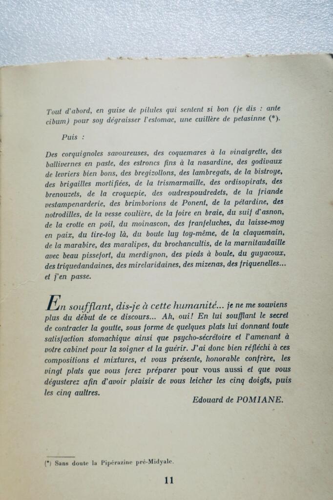 Édouard de POMIANE, GIROUX 二十道下酒菜