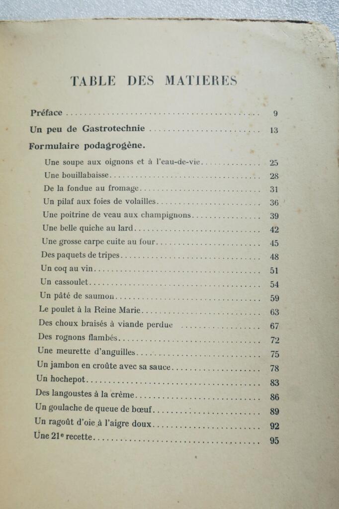 Édouard de POMIANE, GIROUX 二十道下酒菜