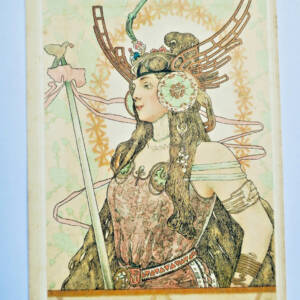 art nouveau jeune femme illustré par BASCH ARPAD
