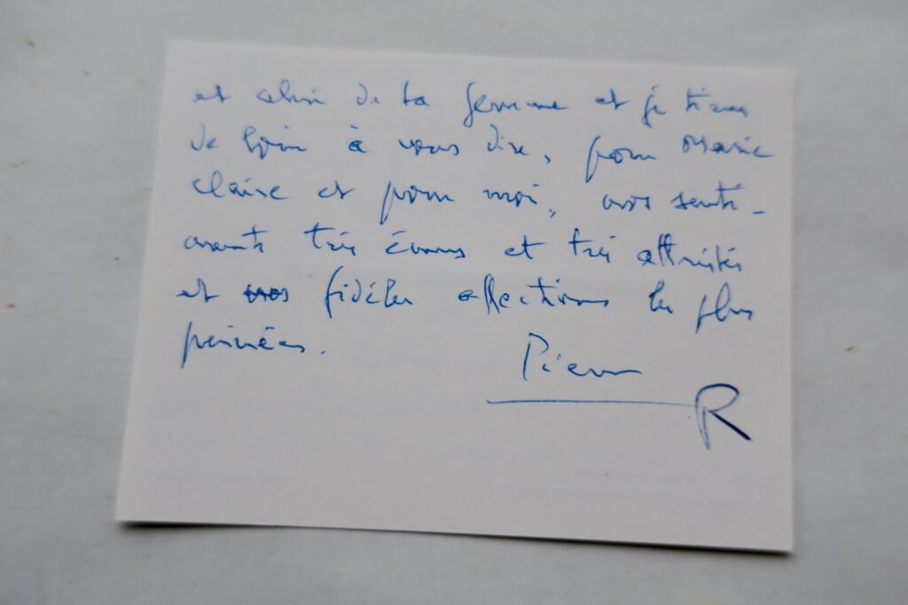 Handgeschriebene Autogrammpostkarte