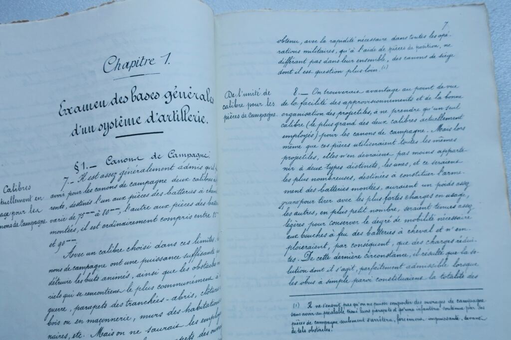 Artillerie Instruction provisoire sur le Projet de Bouche à feu 1880