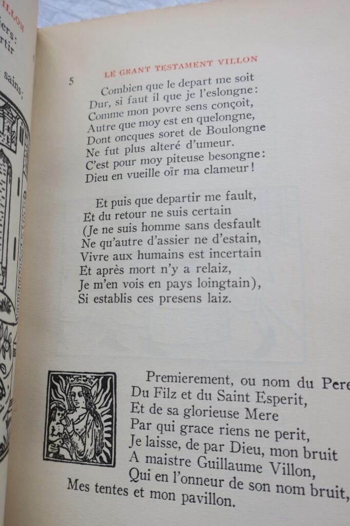 Villon Françoys Les oeuvres de Françoys Villon de Paris contenant Les Lais…
