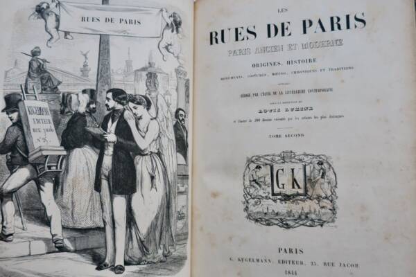 PARIS Les rues de Paris. Paris ancien et moderne 1844