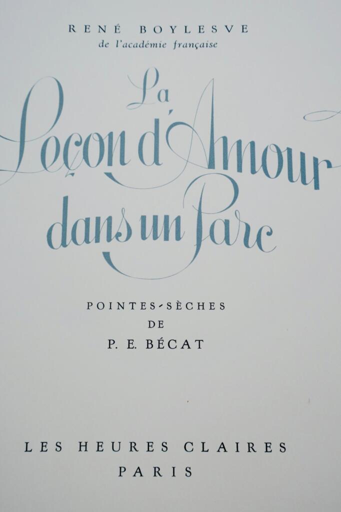 Artistic edition with drypoint illustrations