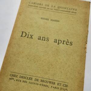 MASSIS (Henri) Dix ans après. Réflexions sur la littérature d'après + dédicace