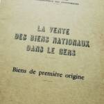 Gers la vente des biens nationaux dans le Gers Biens de première origine