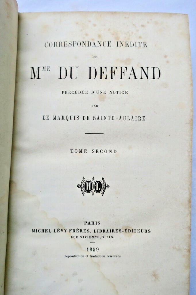Complete Correspondence of Mme du Deffand