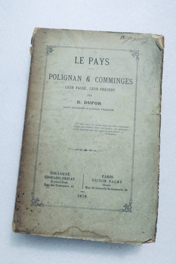comminges LE PAYS POLIGNAN & COMMINGES 1878