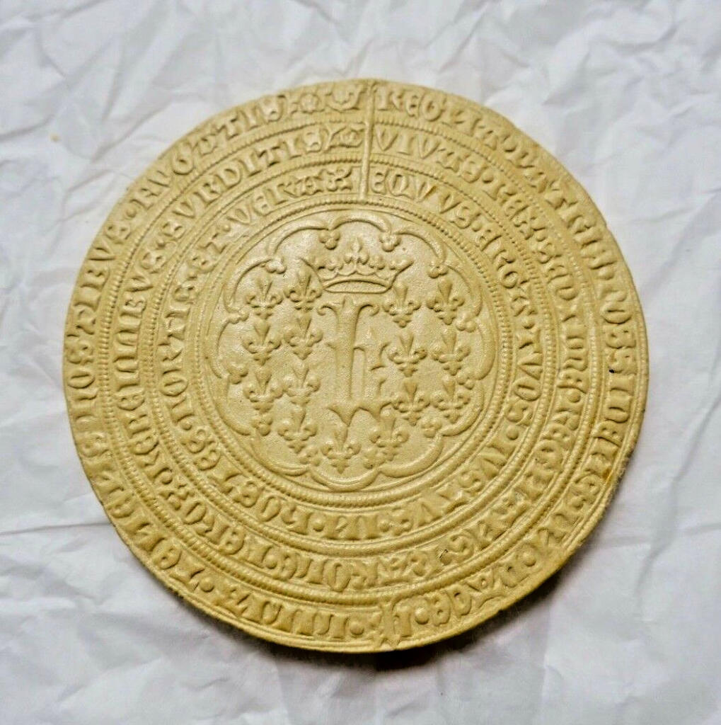 Gipsmedaille, 55 mm Durchmesser