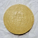 Gipsmedaille, 55 mm Durchmesser