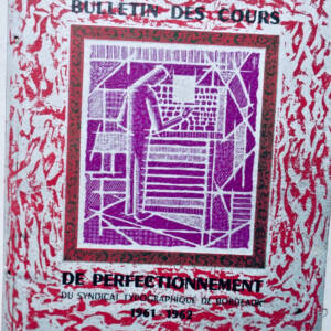 Typographie bulletin des cours de perfectionnement du syndicat 1961-62