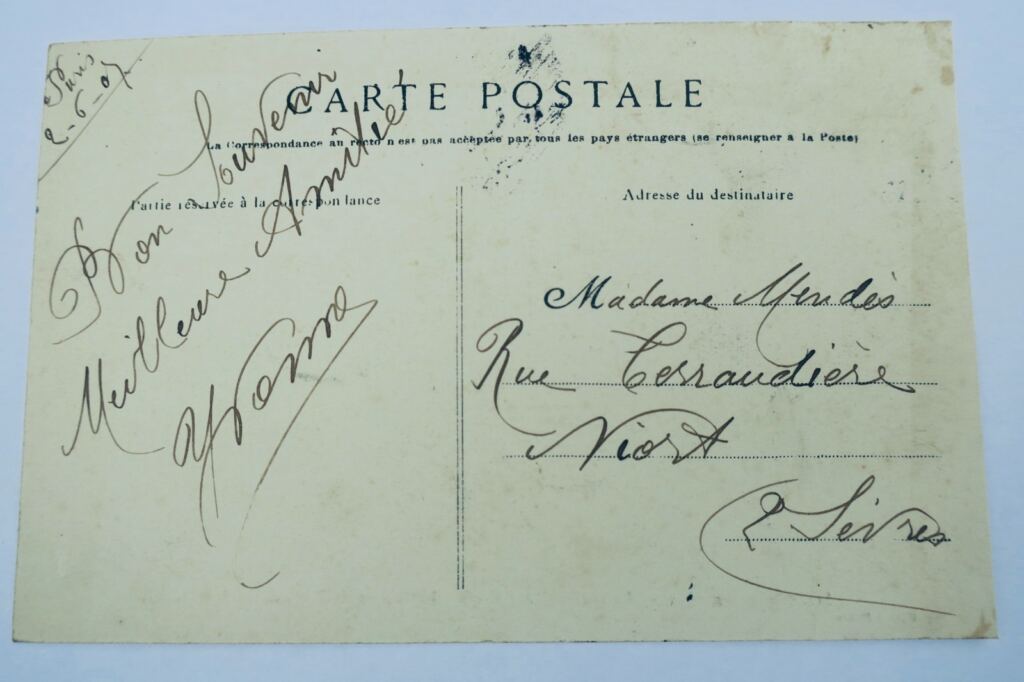Historic postcard of Paris