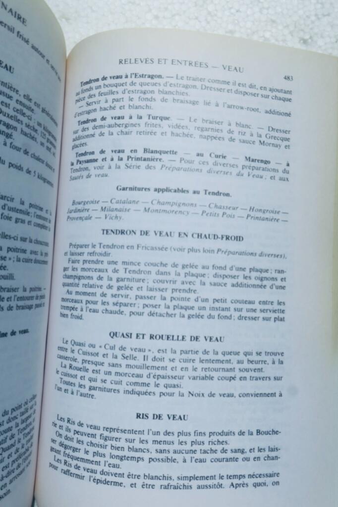 cuisine Auguste Escoffier Le guide culinaire : Aide-mémoire de cuisine pratique