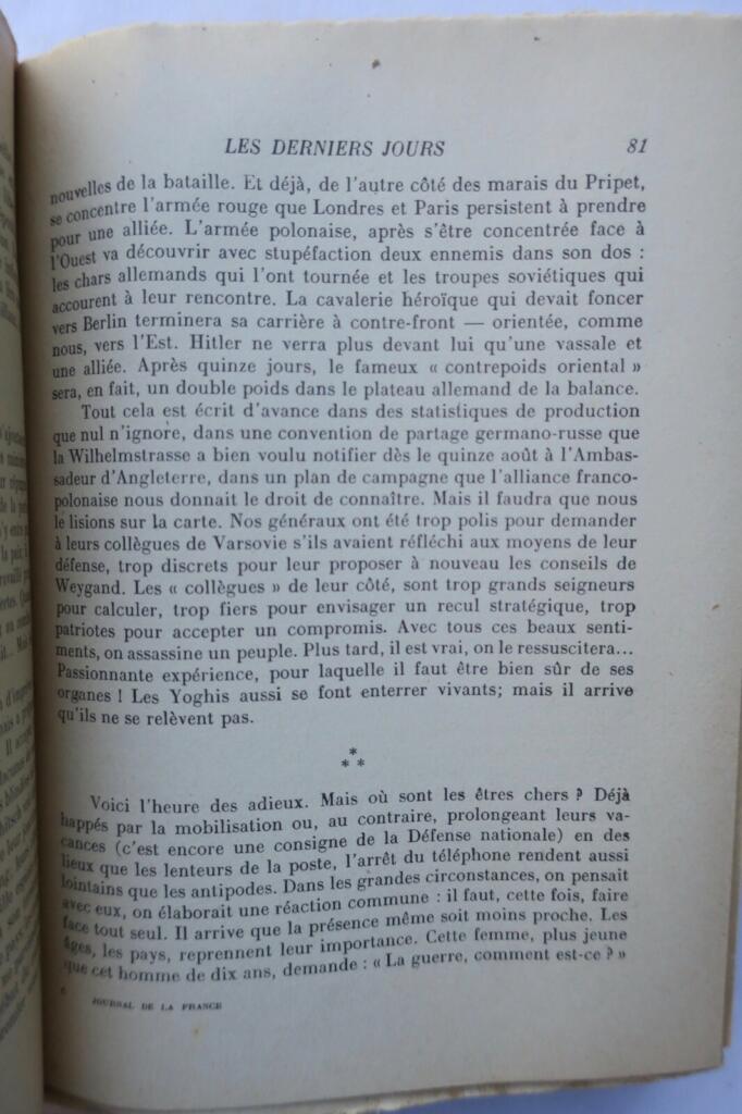 FABRE-LUCE JOURNAL DE LA FRANCE, 1939-1944