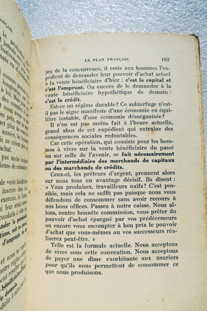 Marcel DÉAT Comité du Plan Le Plan français. Doctrine et Plan d&rsquo;Action 1935