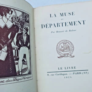 BALZAC illu- FALKÉ, Pierre La muse du département BENDA
