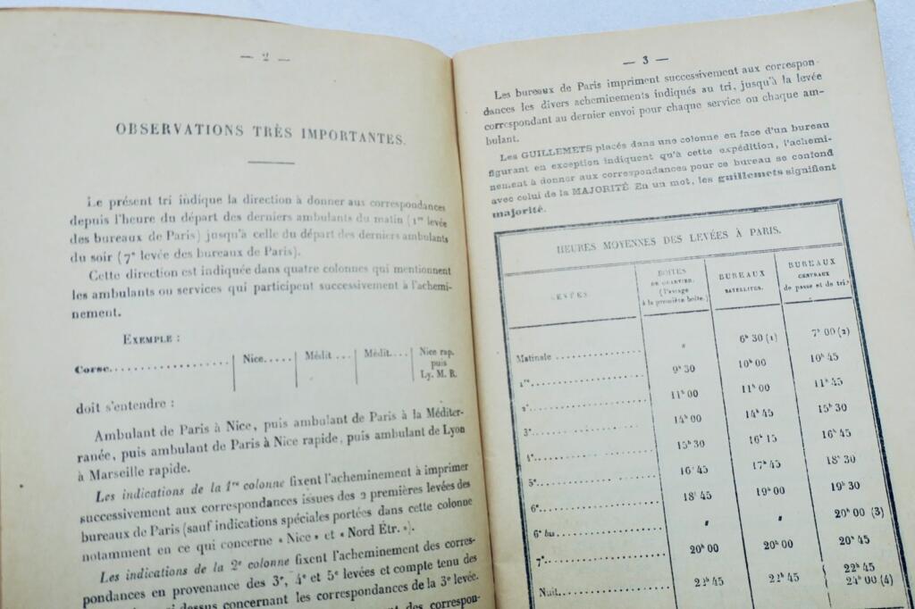 1937年巴黎过境邮局邮件分拣指南
