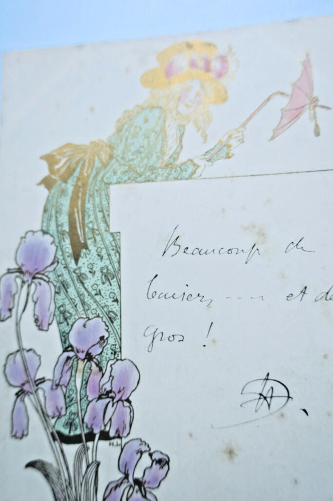 Belle Époque Card in Gold with Signature