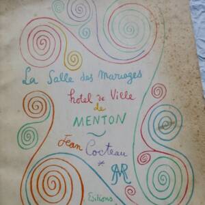 COCTEAU La salle des mariages. Hôtel de ville de Menton