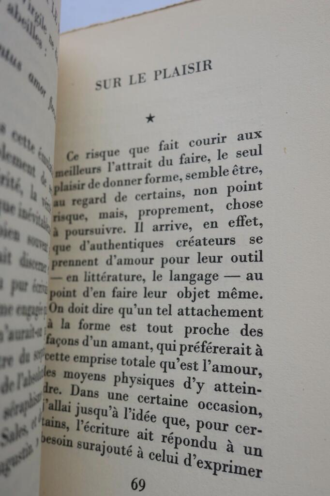 ベルナール・グラッセの快楽論 1954年献呈本