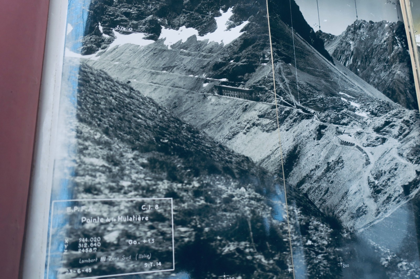 observatoire POINTE DE LA MULATIERE 1945 photographie panoramique 180 cm. ALPES – Image 7