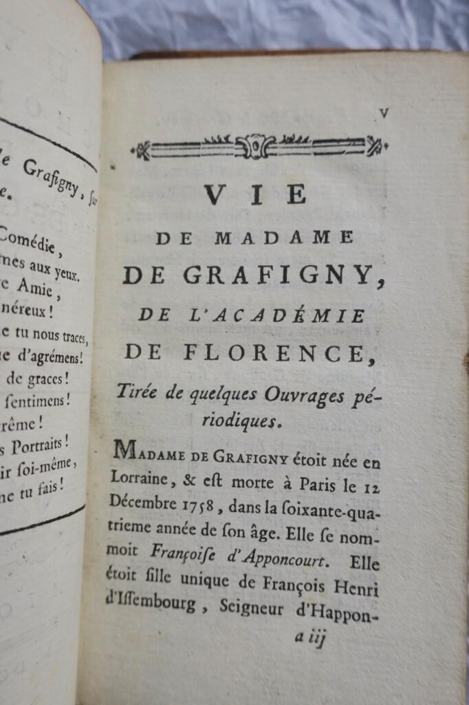 Mme de Grafigny Oeuvres choisies de Mme de Grafigny, et Lettres d&rsquo;Aza CAZIN