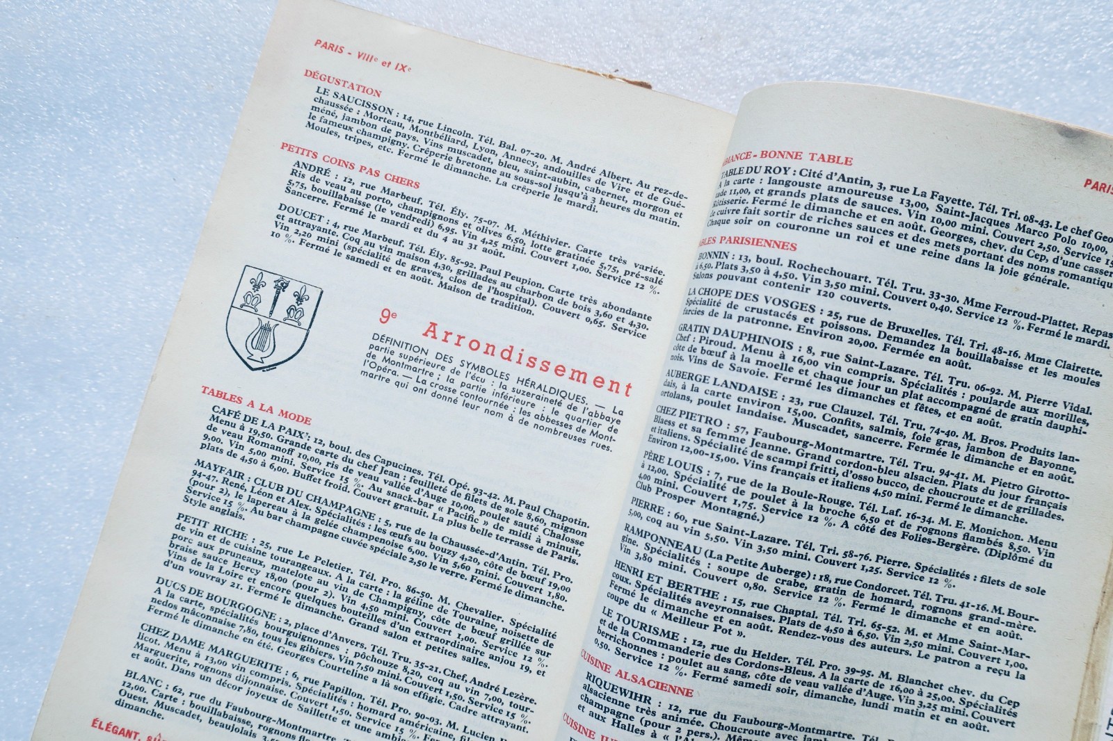 gastronomie Guide Kléber-Colombes des touristes gastronomes 1962 – Image 17