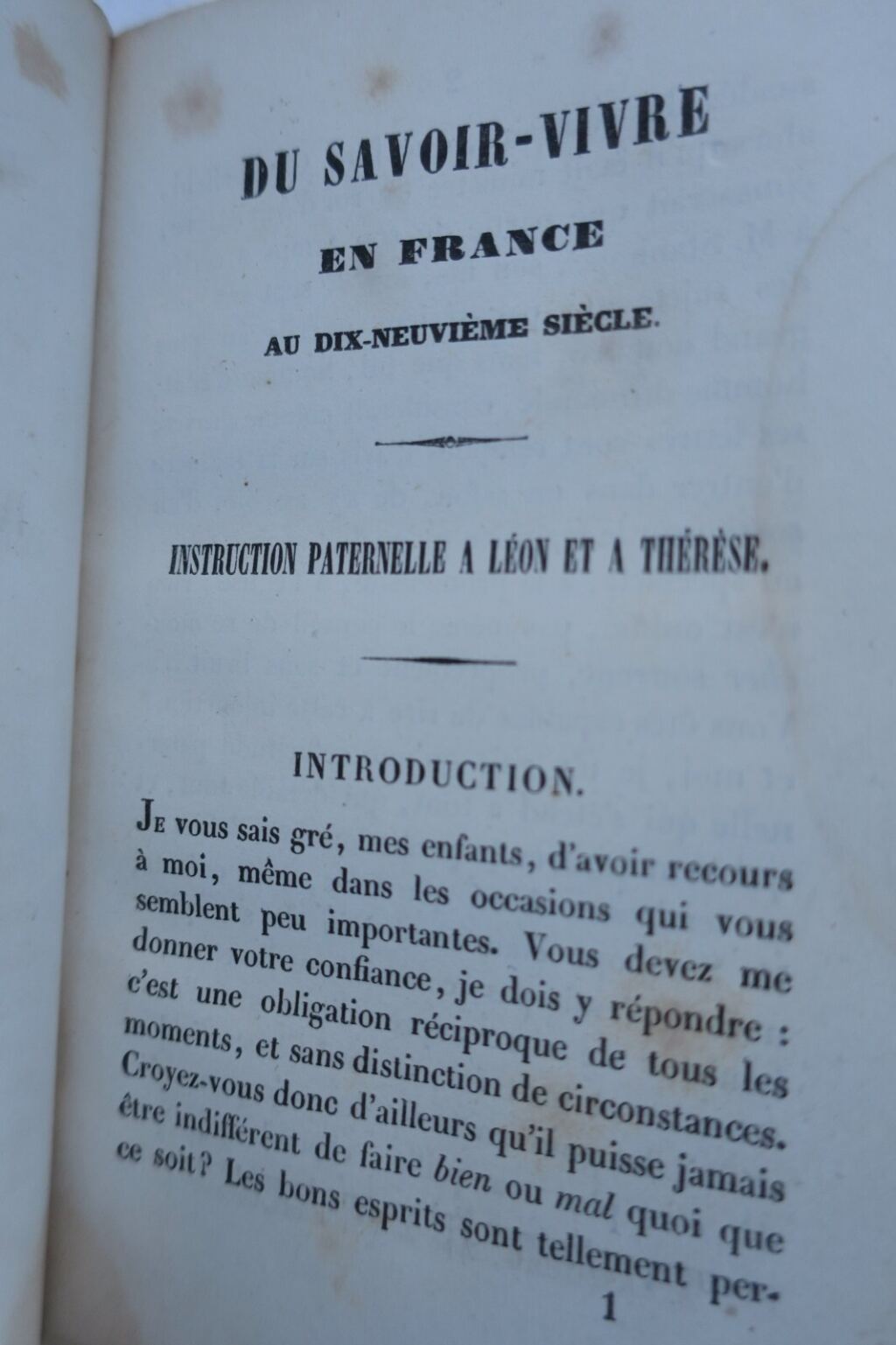 19th Century French Etiquette Guide