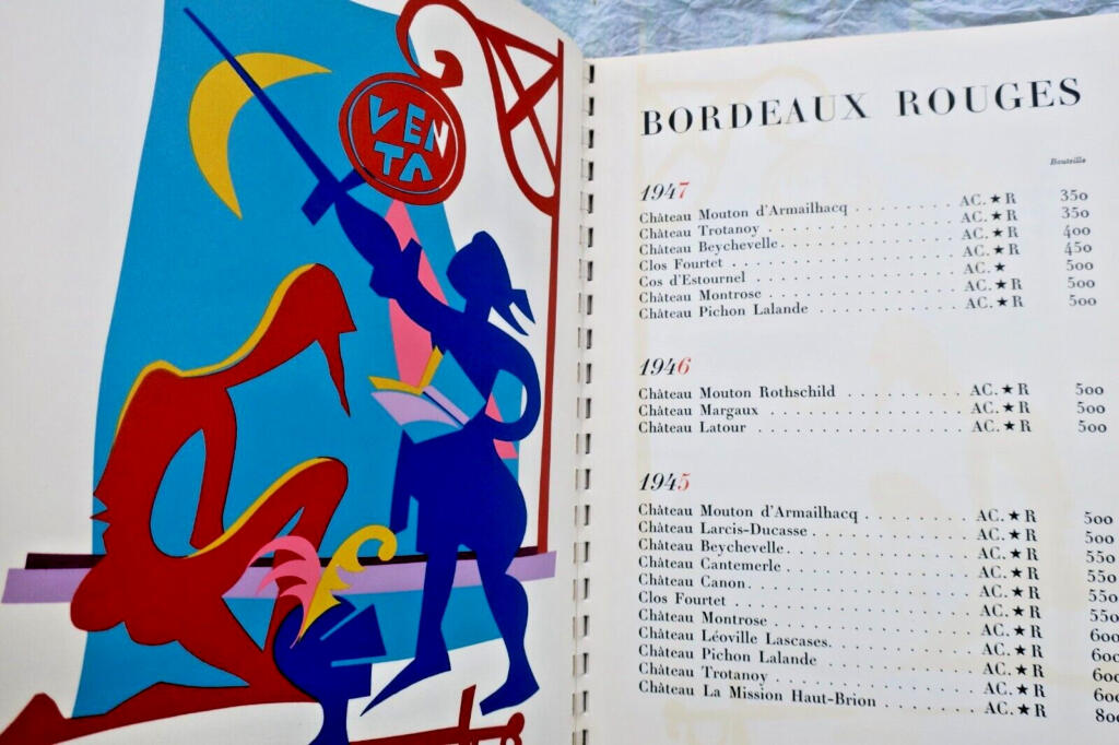 Nicolas Wine Catalog 1953 with Don Quixote Illustrations