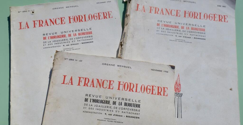 Französische Uhrmacherei-Zeitschrift 1954-55