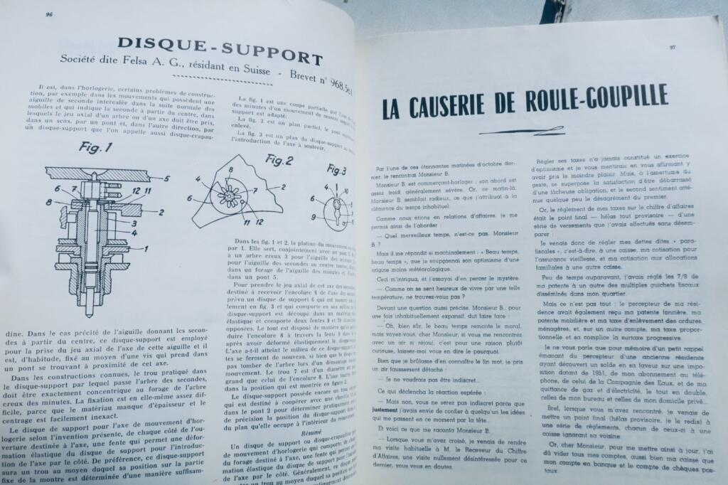 Französische Uhrmacherei-Zeitschrift 1954-55