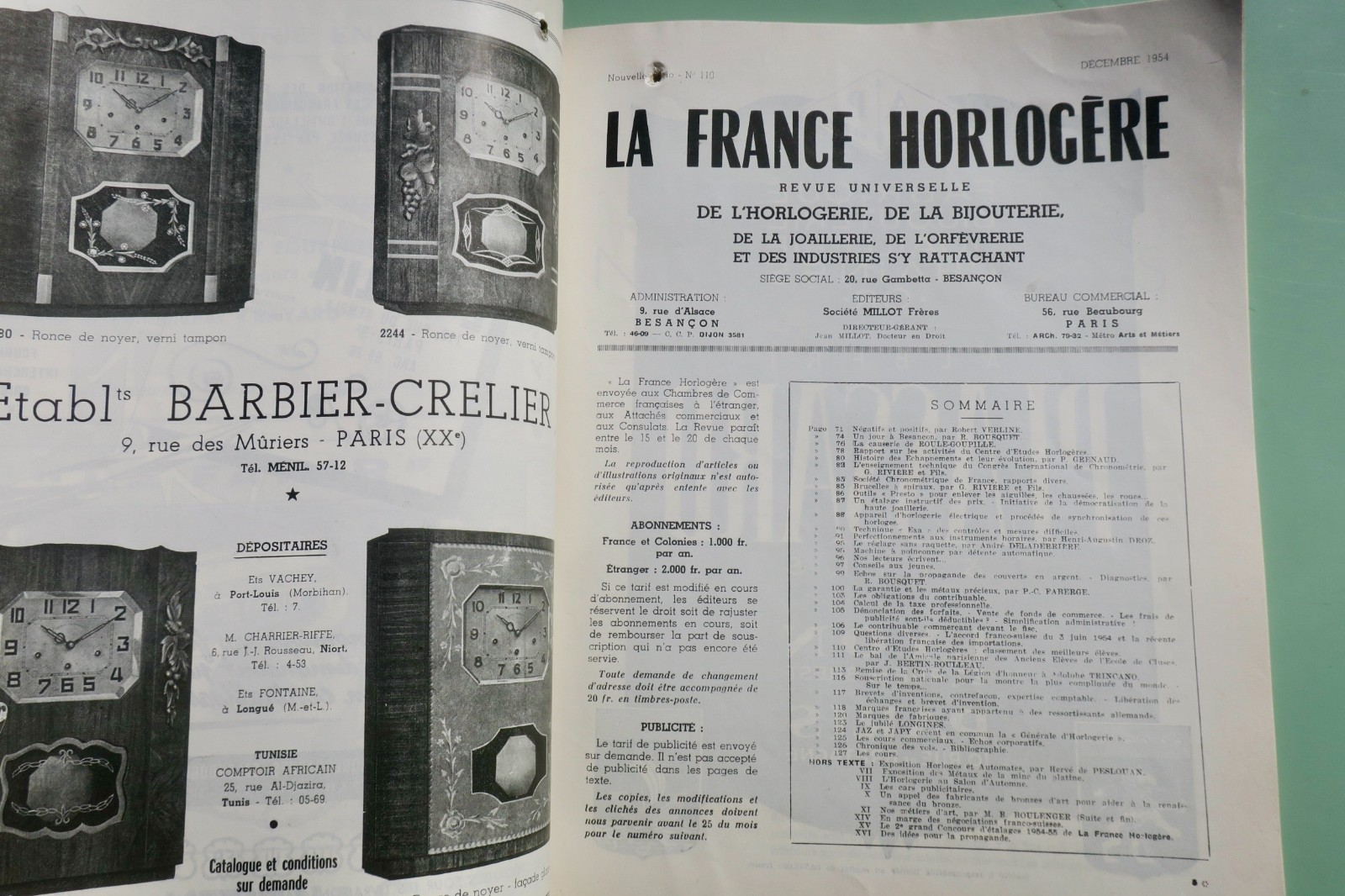 Horlogerie LA FRANCE HORLOGERE 1954-55 – Image 20