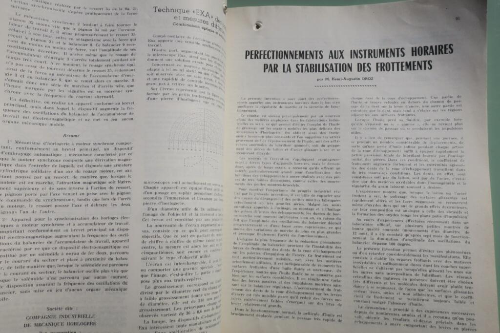 Französische Uhrmacherei-Zeitschrift 1954-55