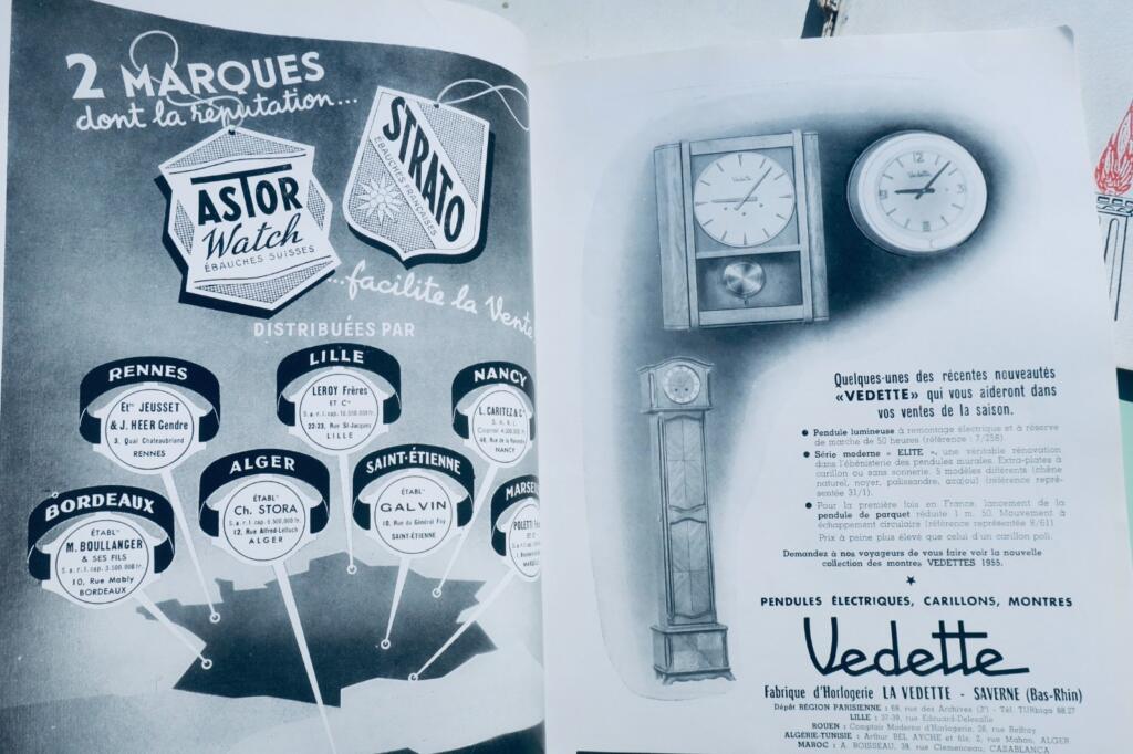 Französische Uhrmacherei-Zeitschrift 1954-55