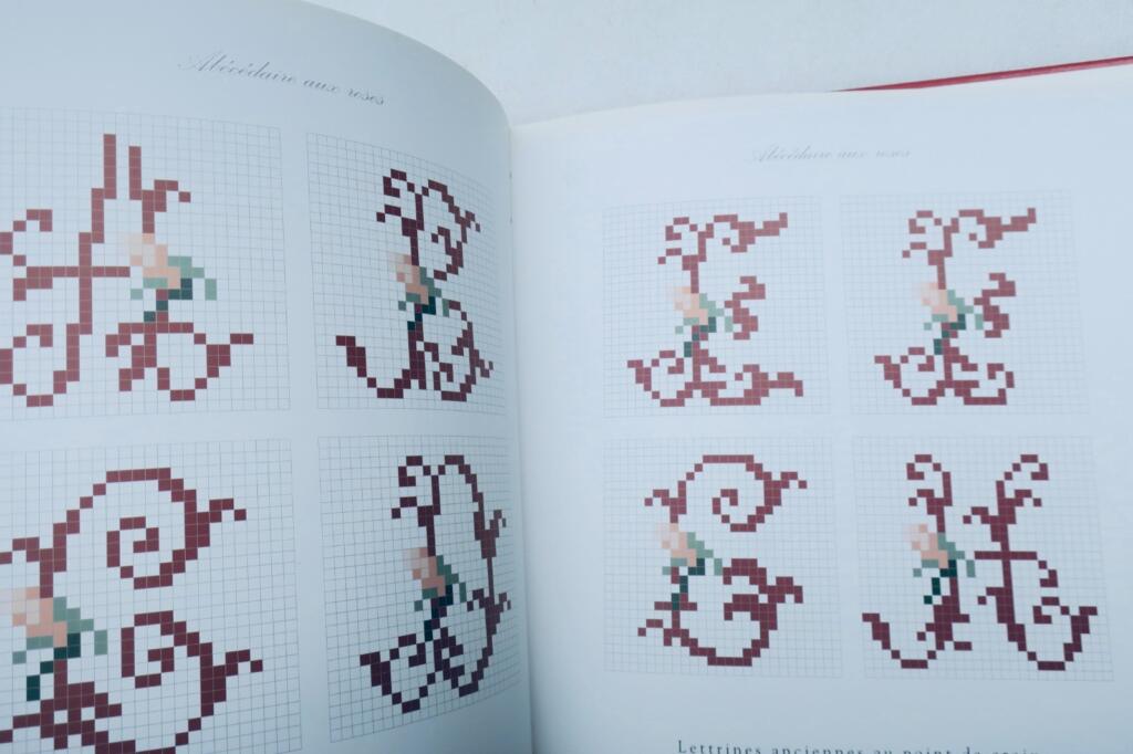 Cross-stitch alphabet patterns from old Parisian motifs