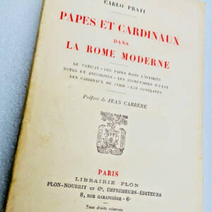 Papes et cardinaux dans la Rome moderne