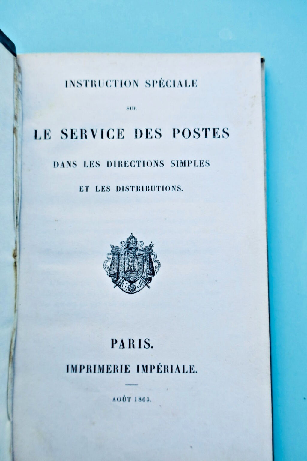 Spezialanleitung zum Postdienst 1863