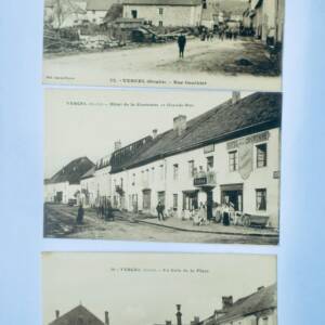 VERCEL Doubs rue Gauthier, hôtel de la couronne, un coin de la place 3 CPA