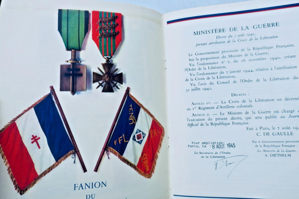FFL 1ER REGIMENT D&rsquo;ARTILLERIE JUIN 1940 /JUIN 1945 1ERE DIVISION FRANCAISE LIBRE