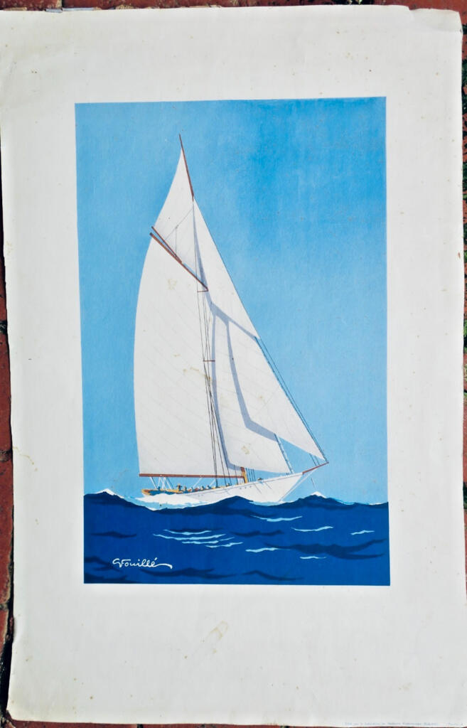Fouillé Georges Il Yacht Pochoir
