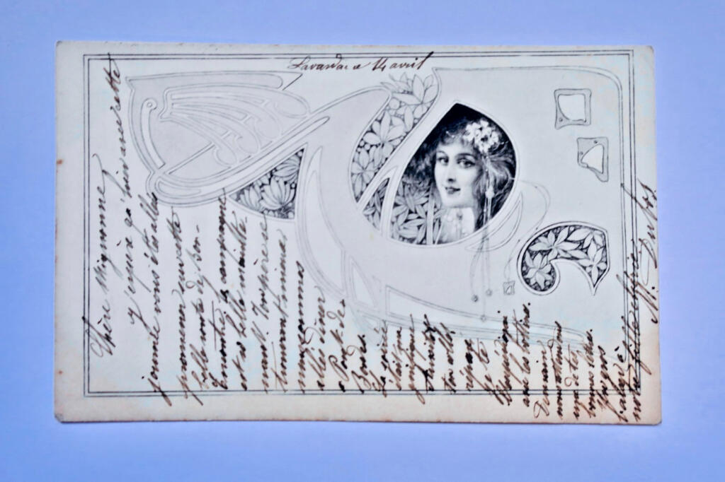 Art nouveau jugendstil jeune femme Moderne Art 1902